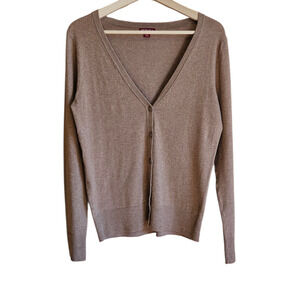 Merona Women's Cartigan Button Sweater Tan Size Small